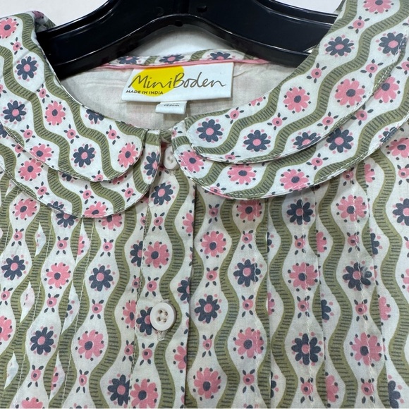 Mini Boden Floral Tea Dress Girls Size6-7 Years Old, Multicolor Collar Buttons - Picture 11 of 13